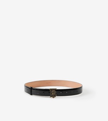 BURBERRY LEATHER WIDE TB BELT – Baltini