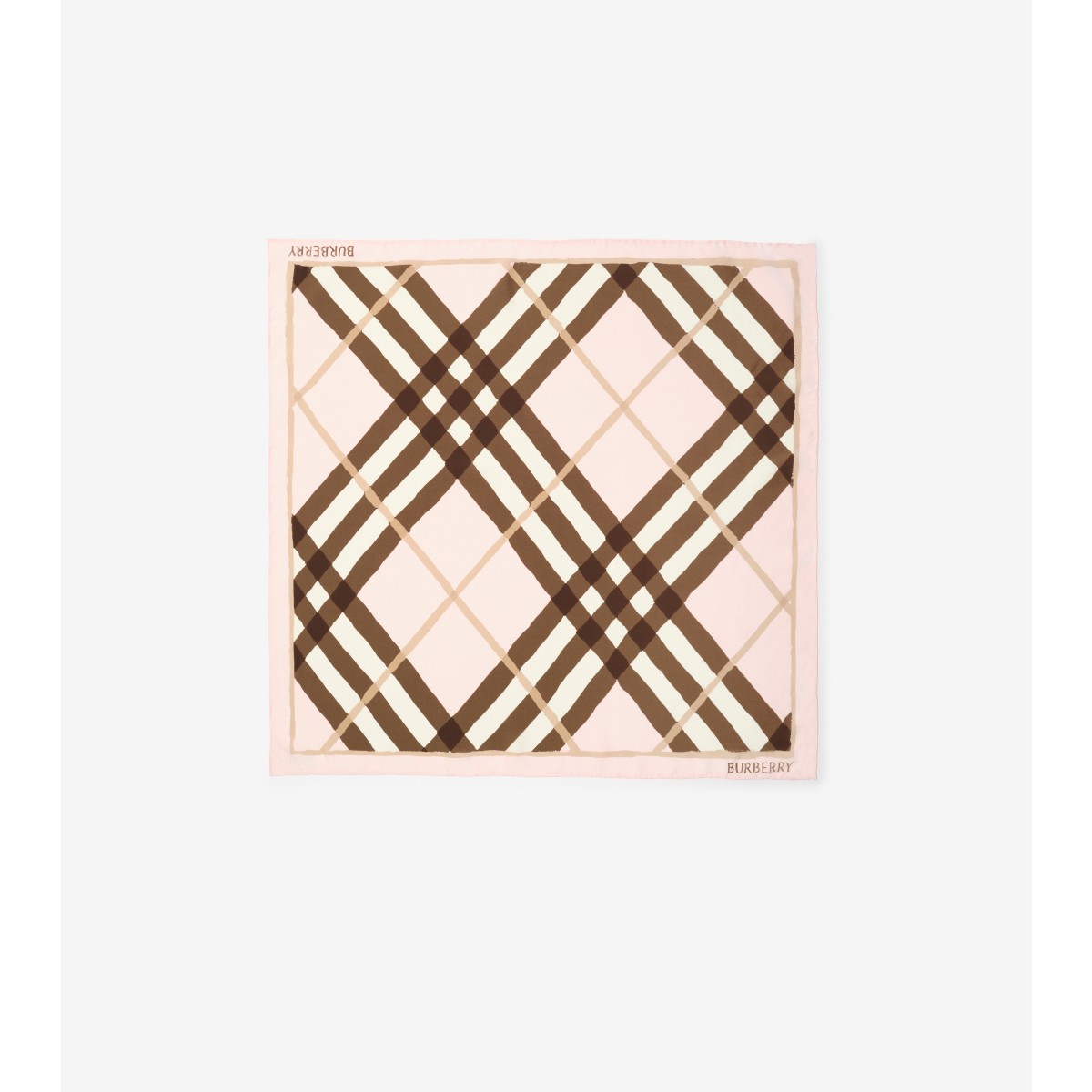  Check Watercolour Silk Scarf