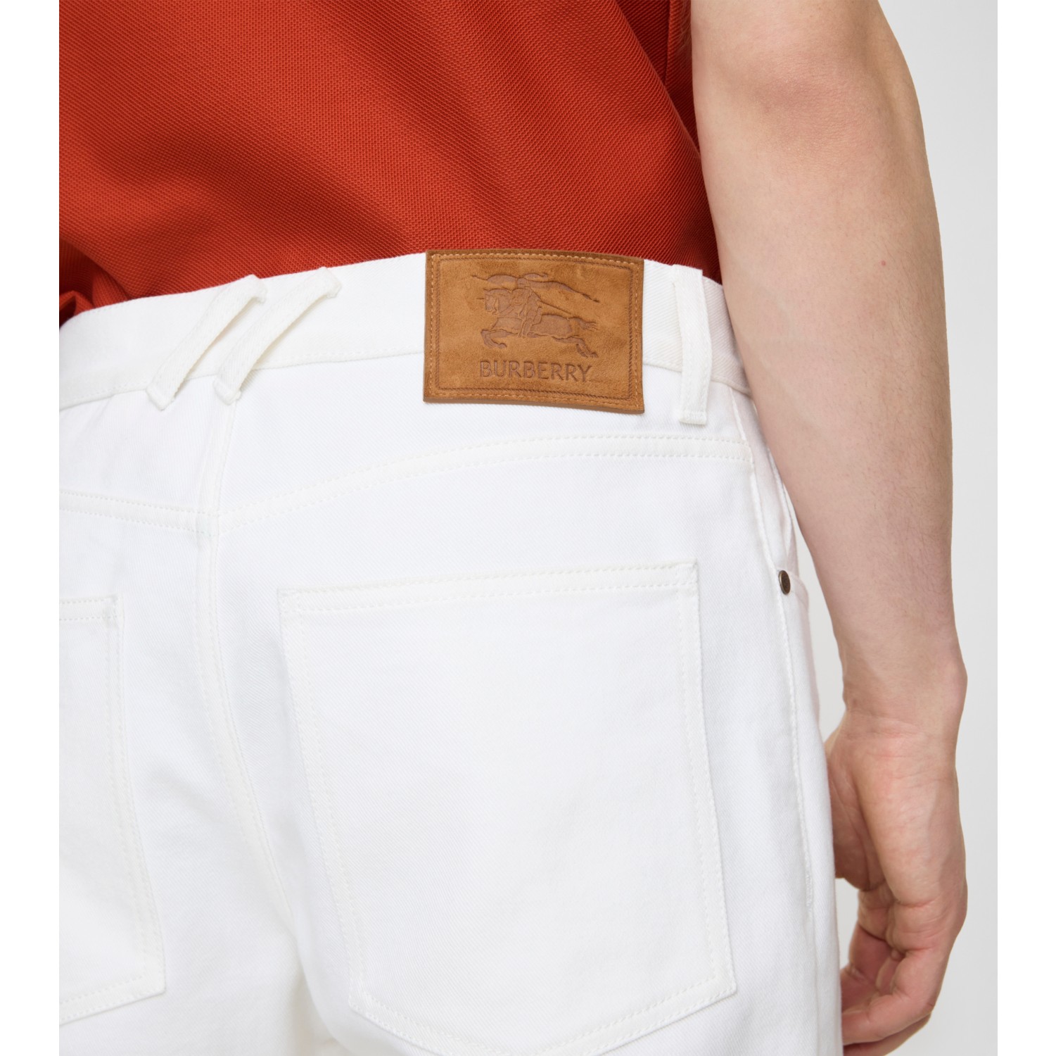 Slim Jeans in Chalk white - Men, Cotton | Burberry® Official