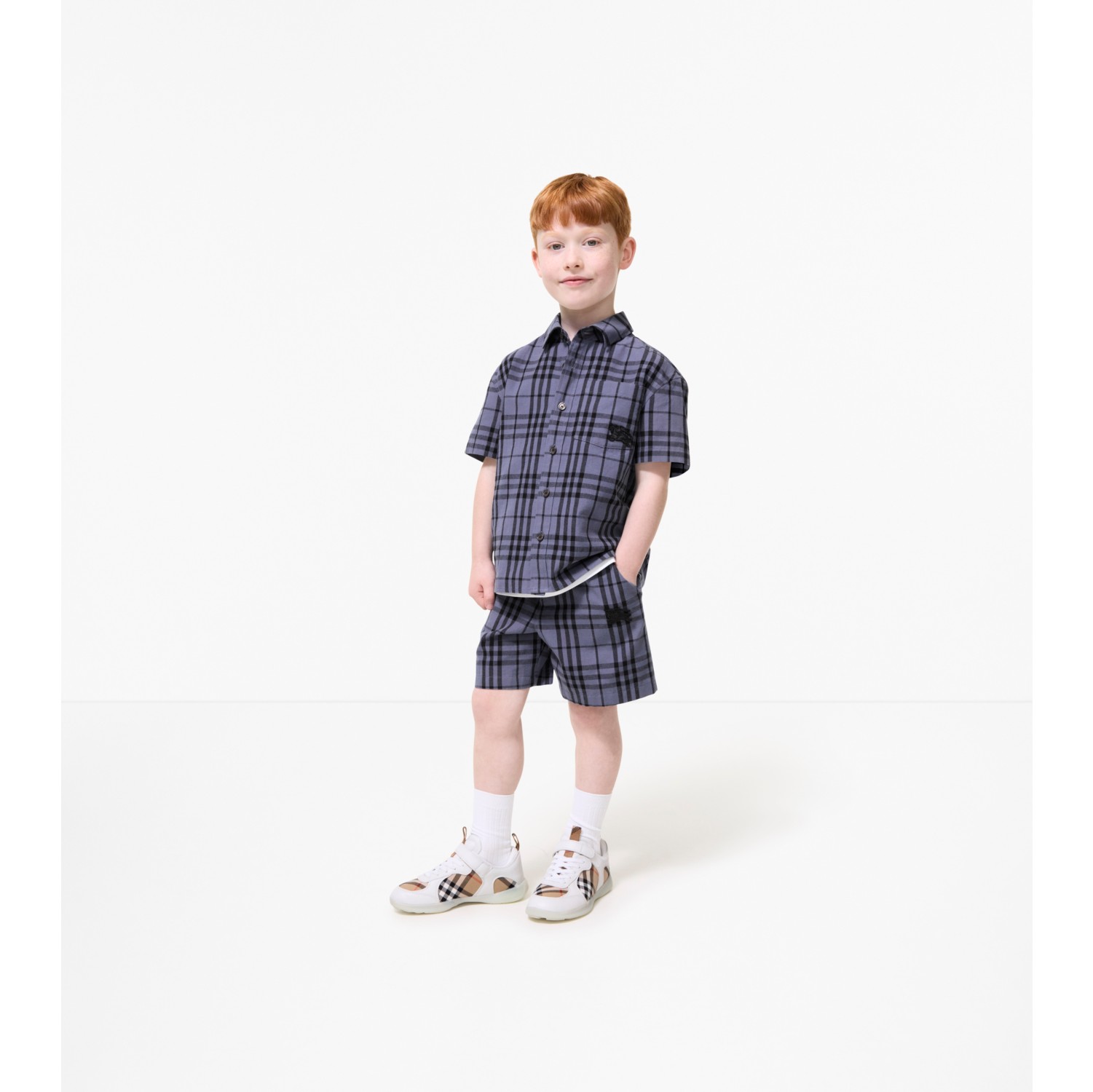 Check Cotton Shorts