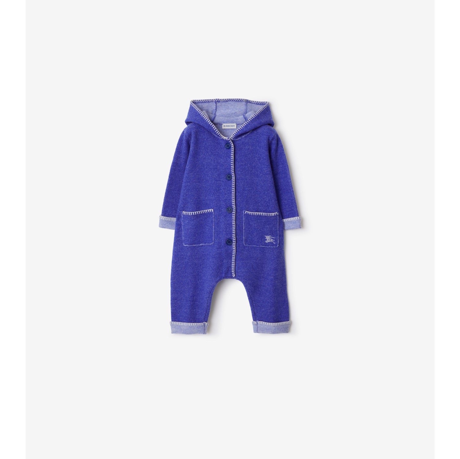 Wool Jumpsuit in Knight Children Burberry Official