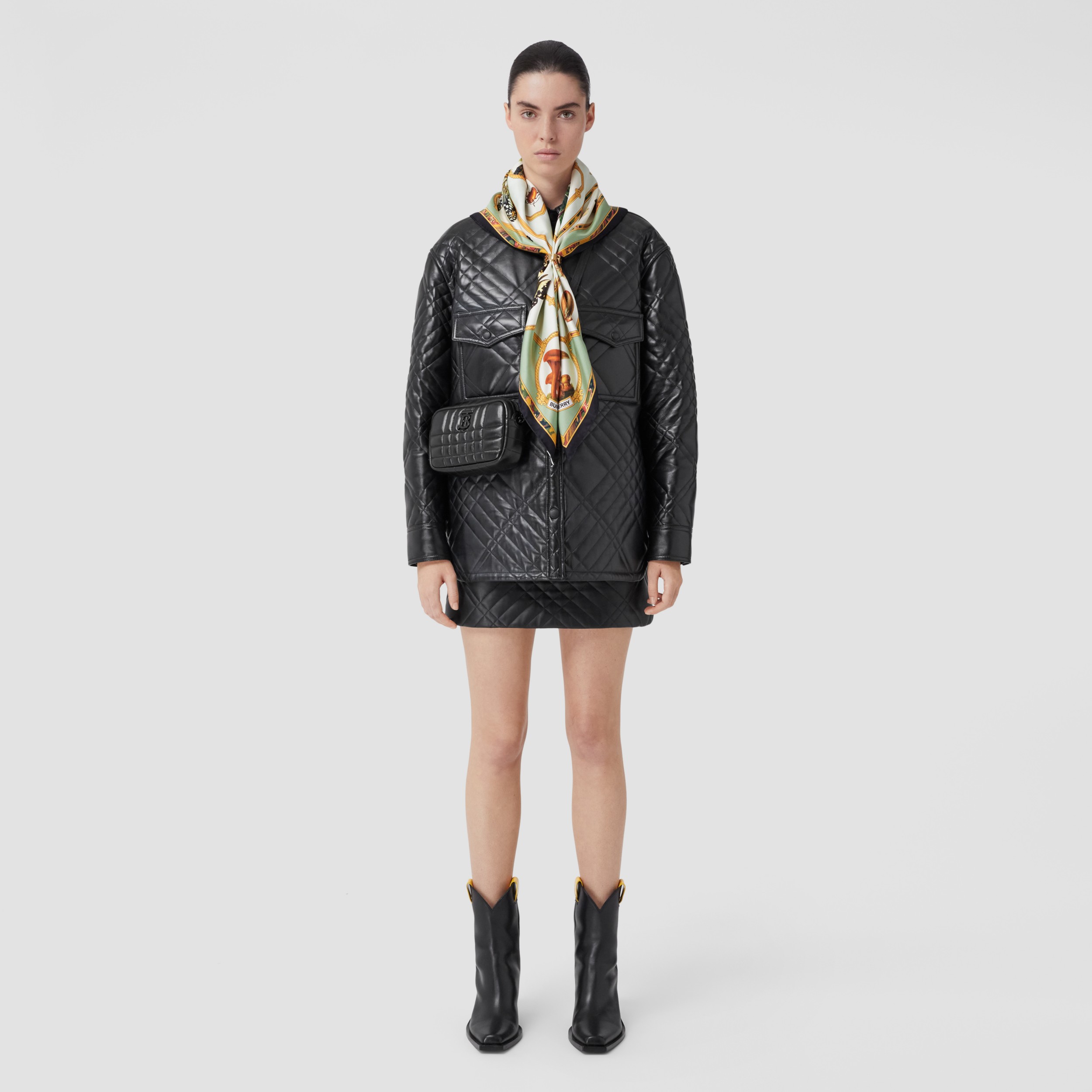 キュリオプリント シルク スクエアスカーフ (マルチカラー) | Burberry®公式サイト - 4