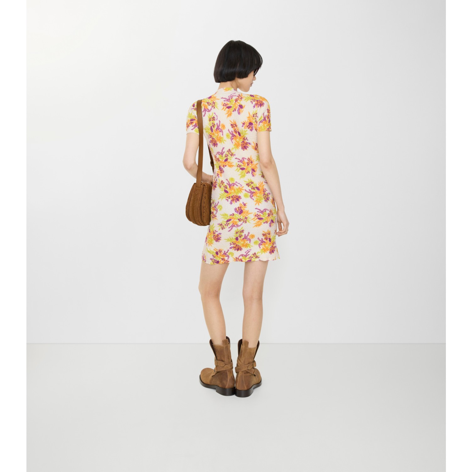 Floral Cotton Blend Dress in Allium purple - Women, Nylon, Linen | Burberry® Official