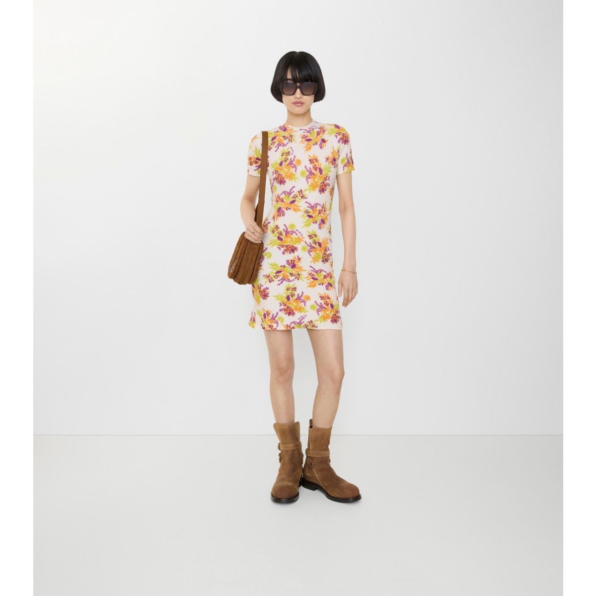  Floral Cotton Blend Dress