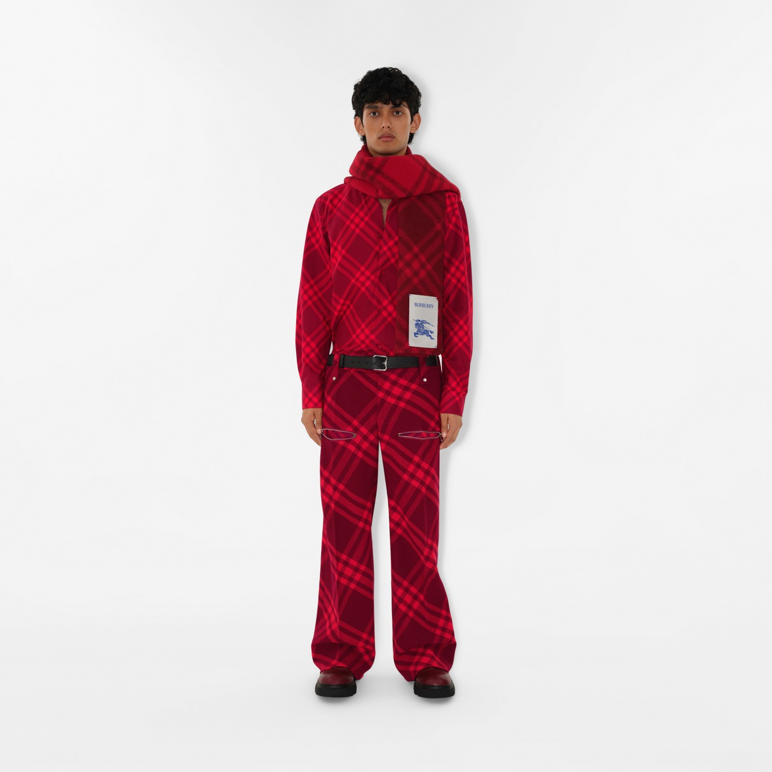 チェック ウールスカーフ (リップル) | Burberry®公式サイト チェック ウールスカーフ (リップル) | Burberry®公式サイト
