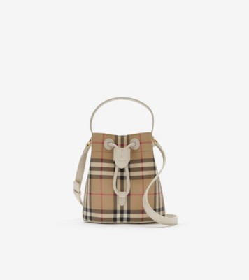 Mini Check Bucket Bag