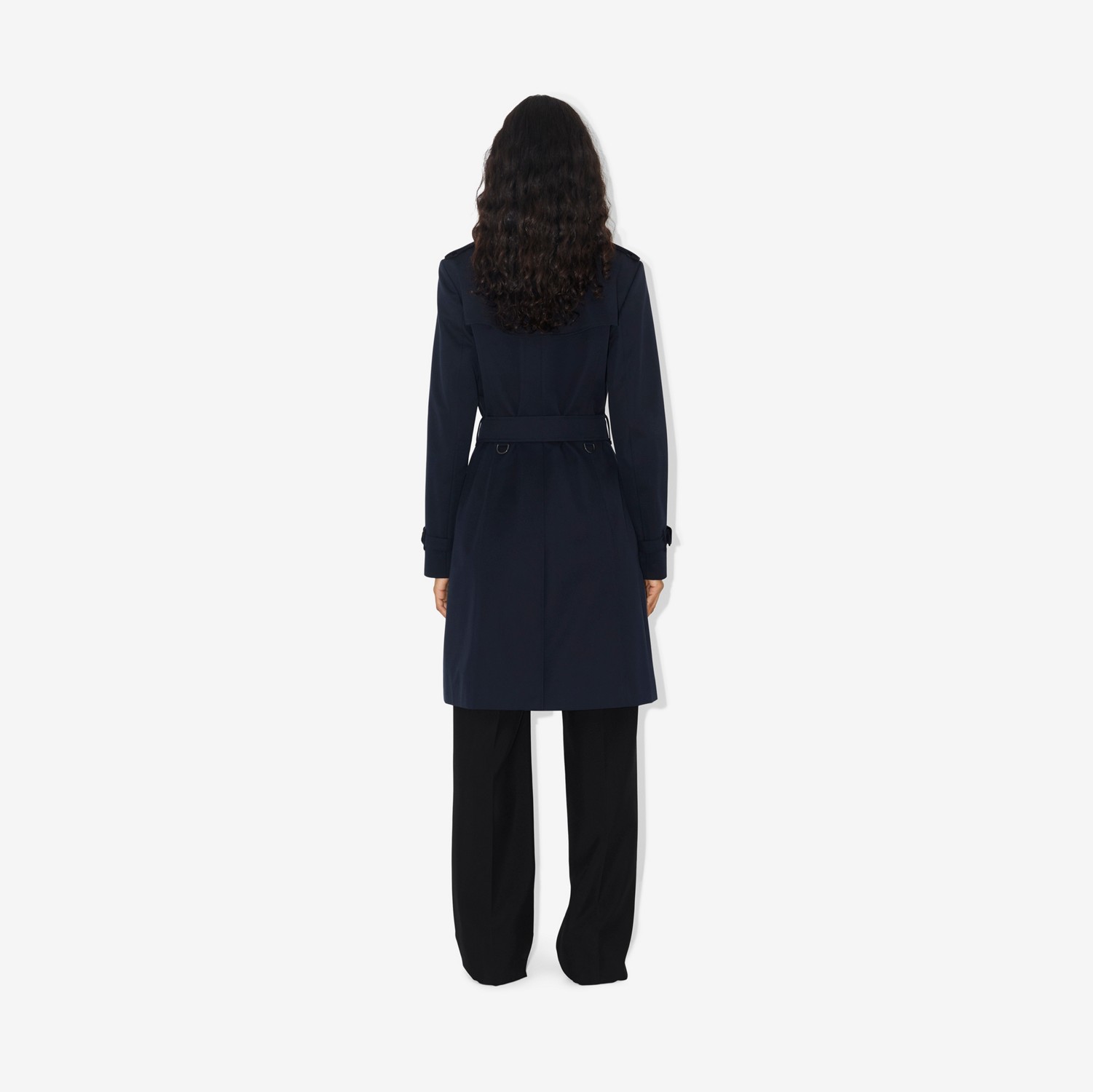 切尔西版型 – 中长款 Heritage Trench 风衣 (煤蓝色) - 女士 | Burberry® 博柏利官网