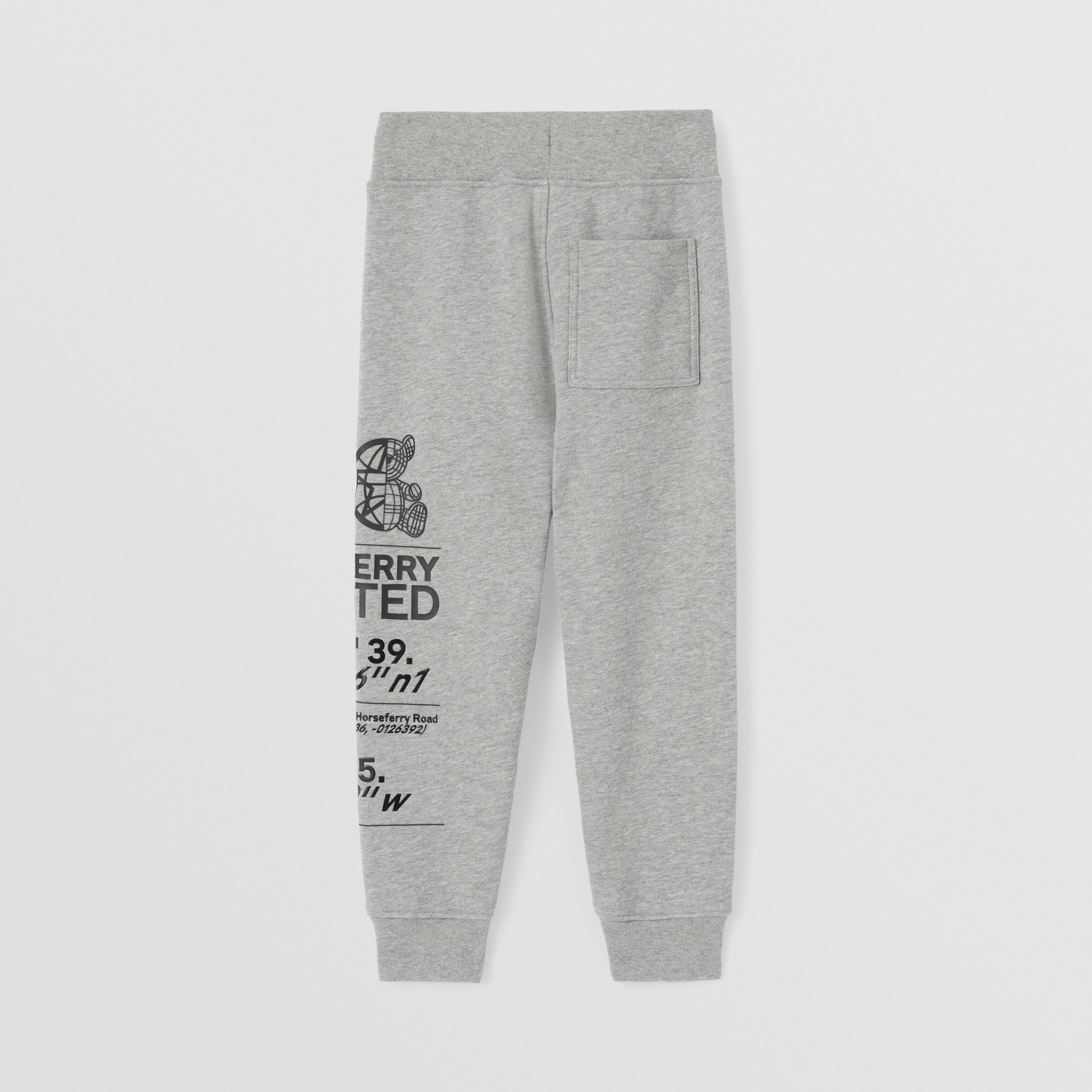 Montage Print Cotton Jogging Pants in Grey Melange | Burberry® Official - 4