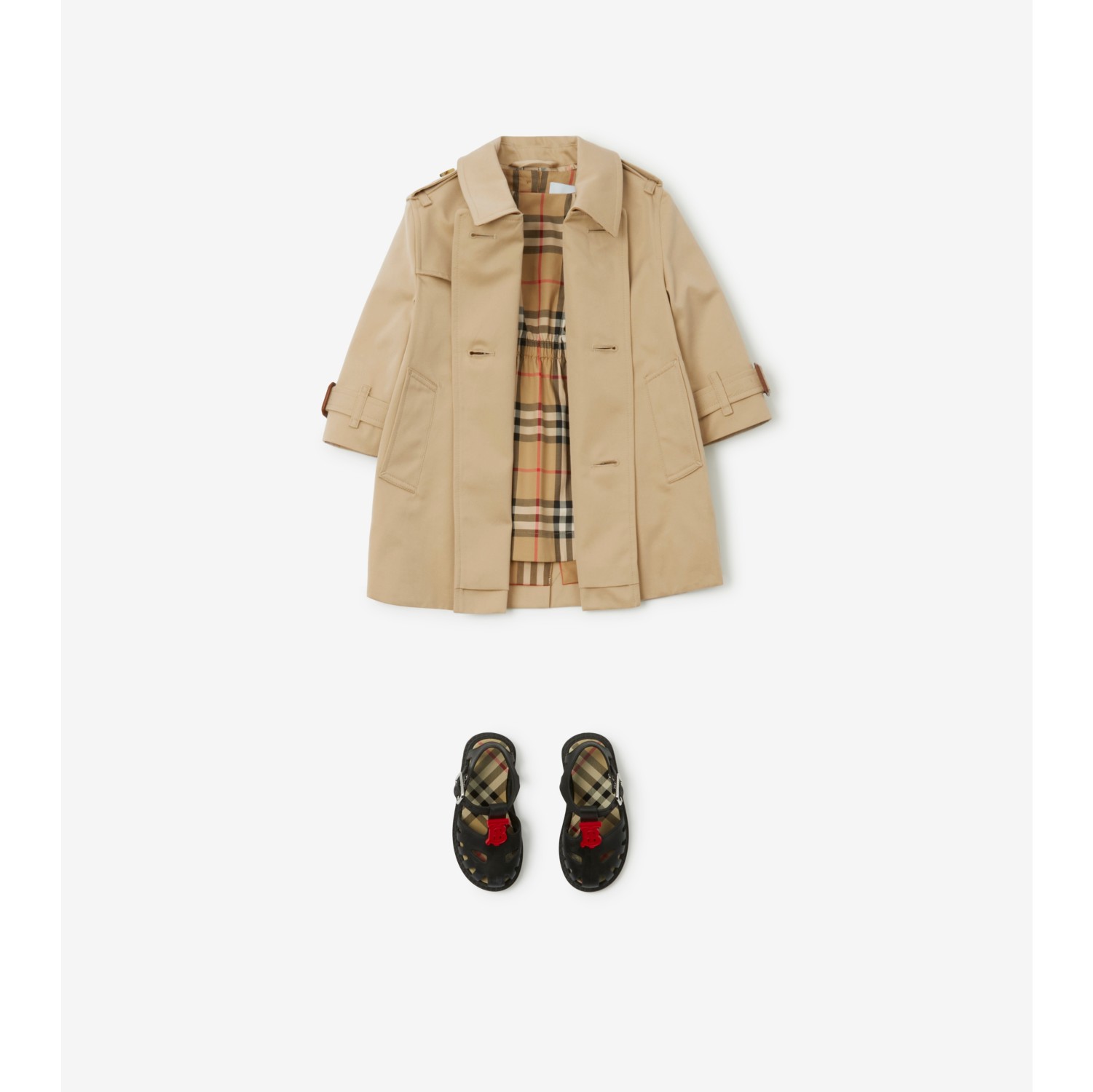 Gabardine Trench Coat in Honey Burberry Official