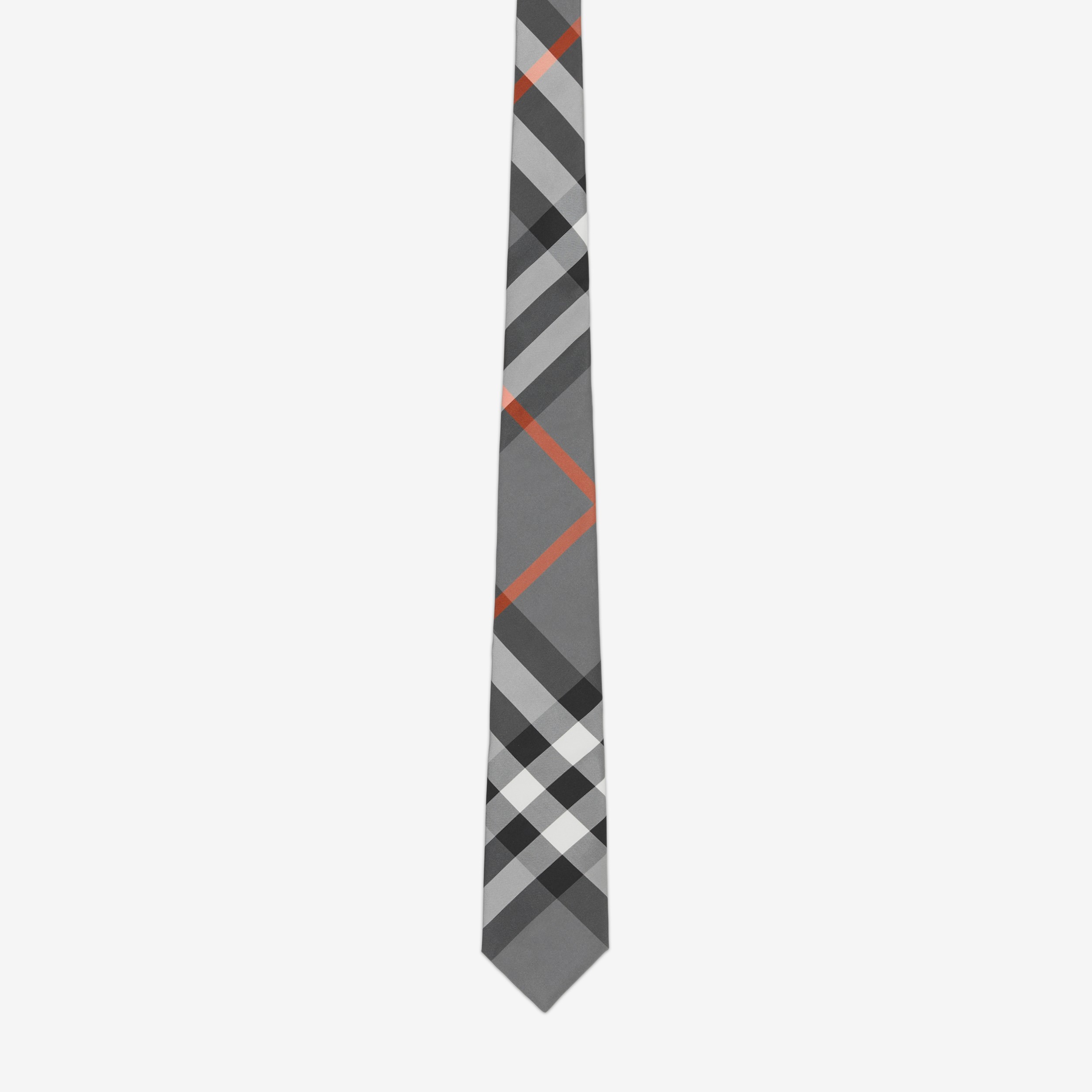 Classic Cut Exaggerated Check Silk Tie in Flint Grey - Men | Burberry®  Official
