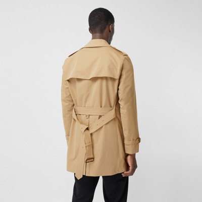 burberry short trench coat men's