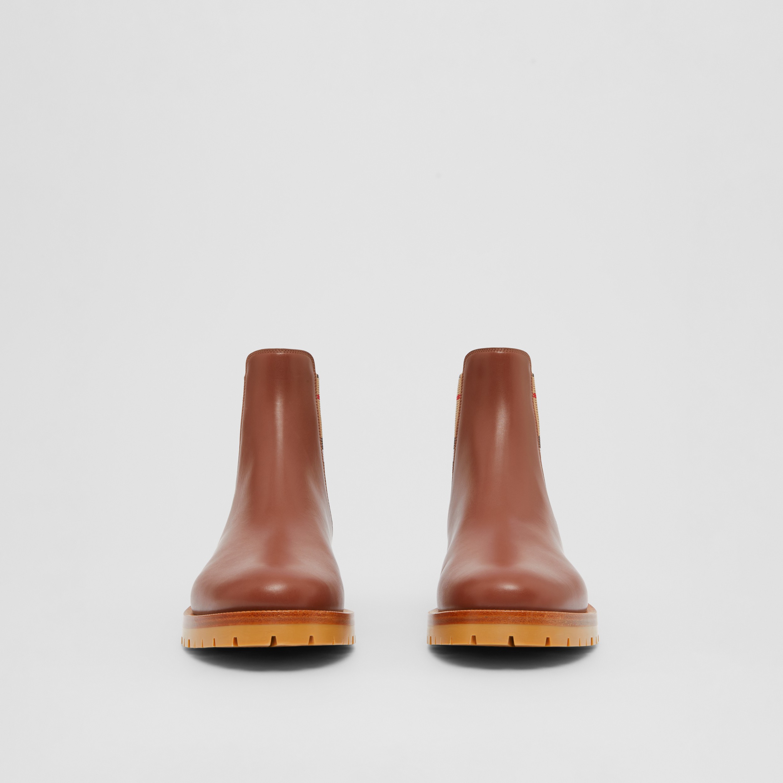 Chelsea-Stiefel aus Leder mit Vintage Check-Detail (Hellbraun) - Damen | Burberry® - 4