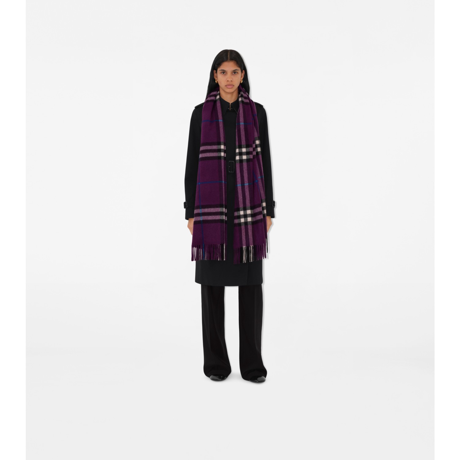 Sciarpa ampia in cashmere Check