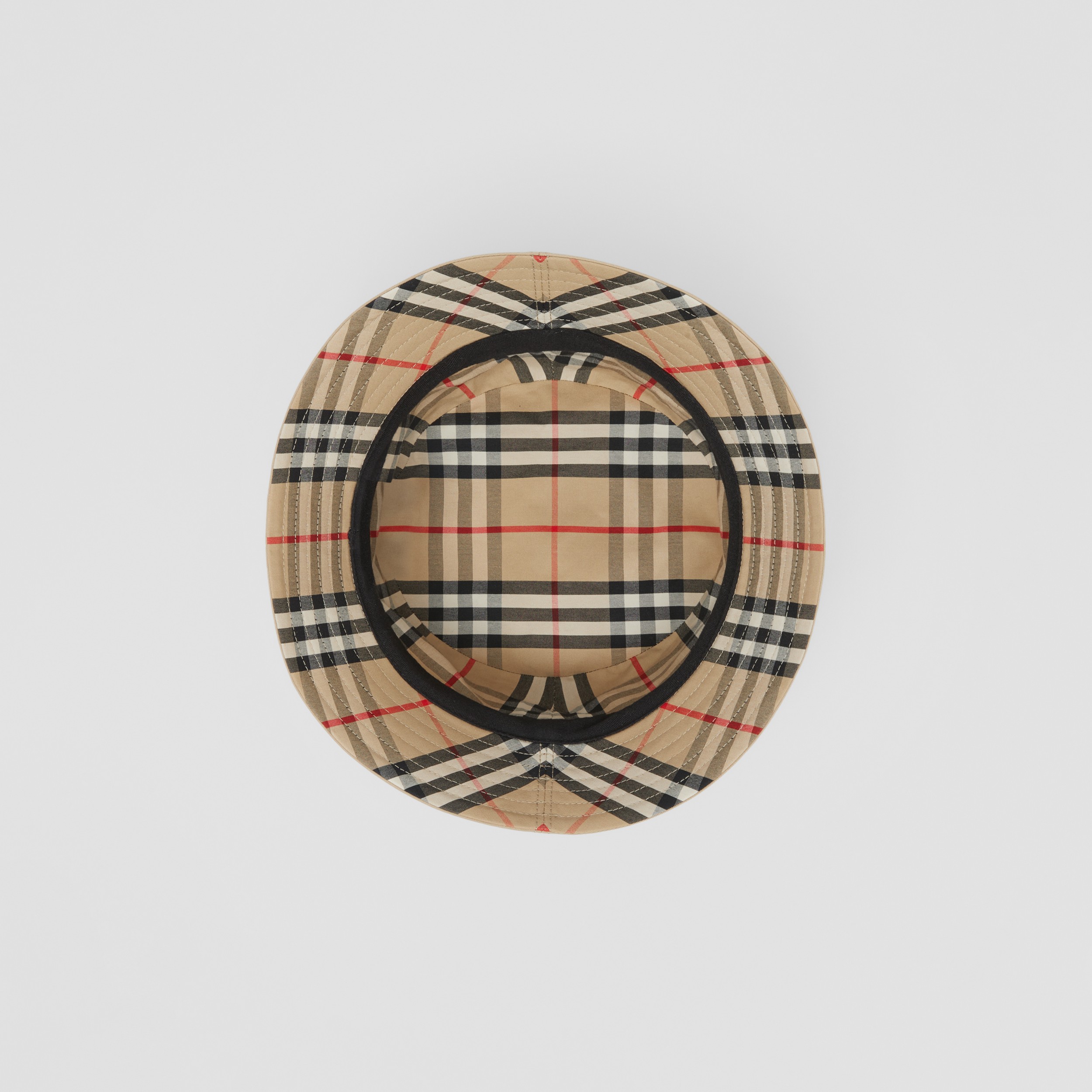 棉质嘎巴甸束带设计渔夫帽 (蜂蜜米色) | Burberry® 博柏利官网 - 4