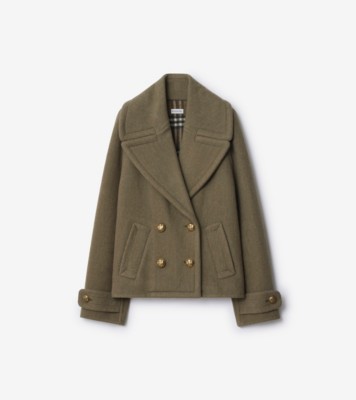 BURBERRY　ダークグリーン ウールジャケット ウール ジャケット (グレイドグリーン) - ウィメンズ | Burberry®公式