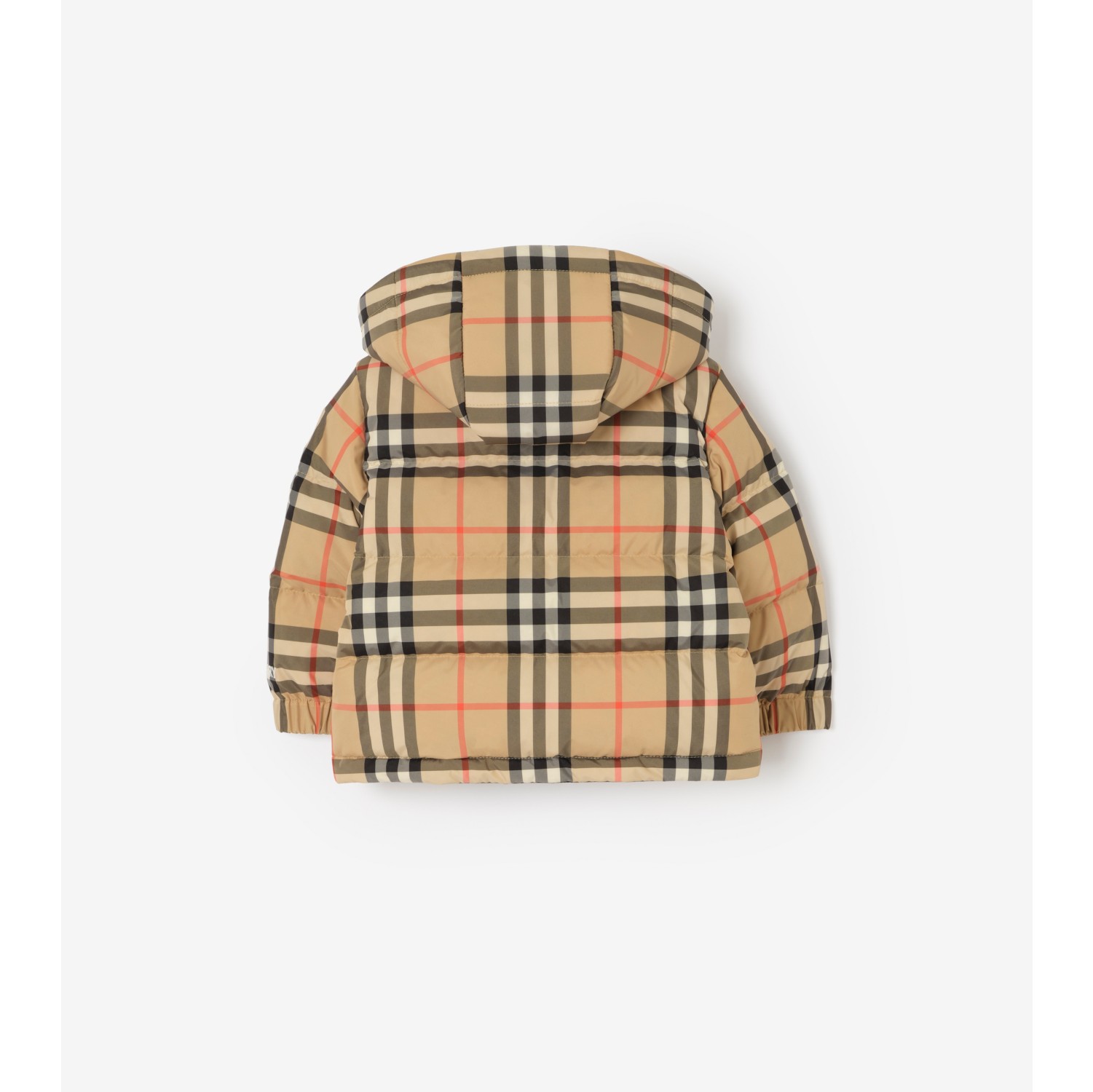 Check Hooded Puffer Coat