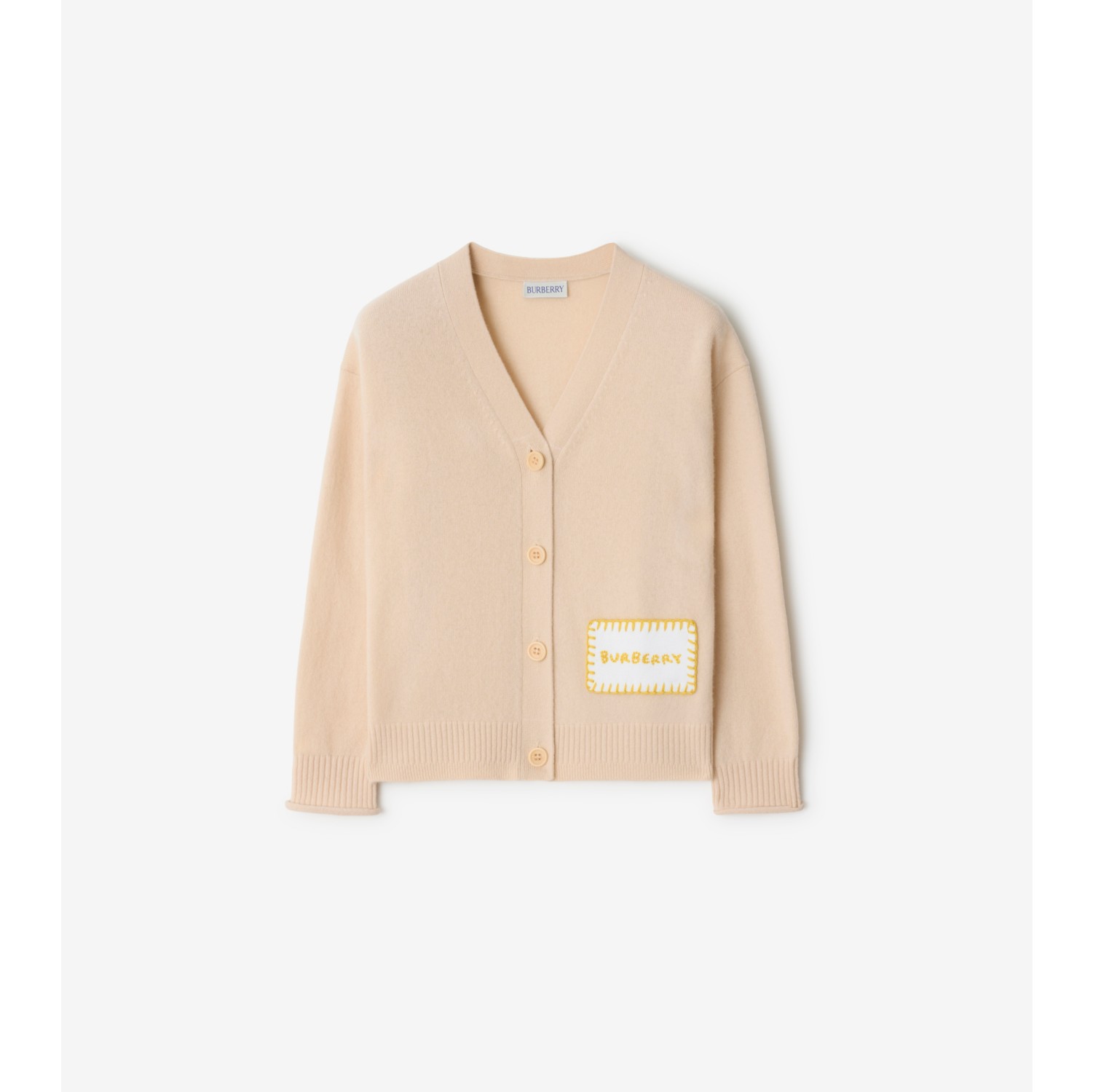 Logo Patch Wool Cardigan