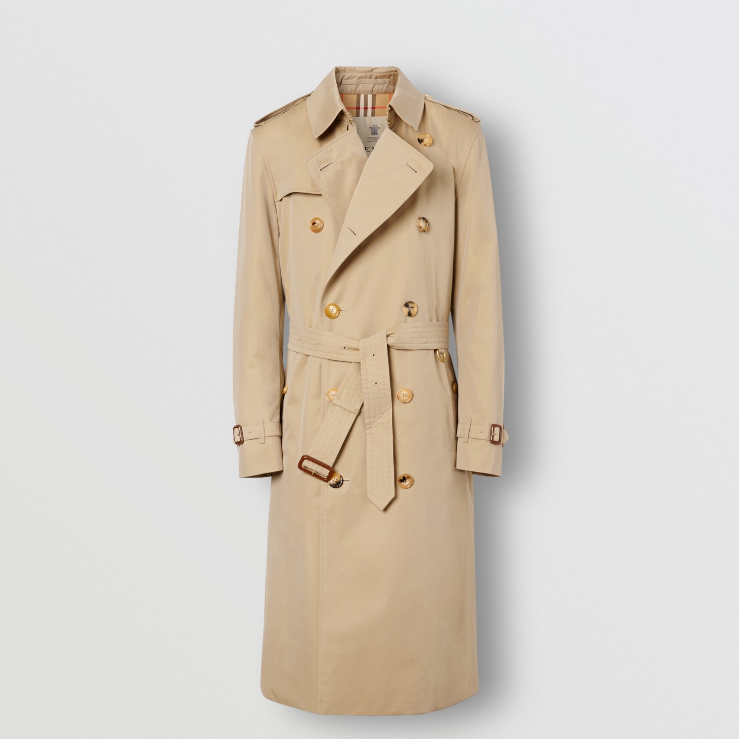 The Kensington - Trench coat Heritage longo (Mel) - Homens | Burberry® oficial