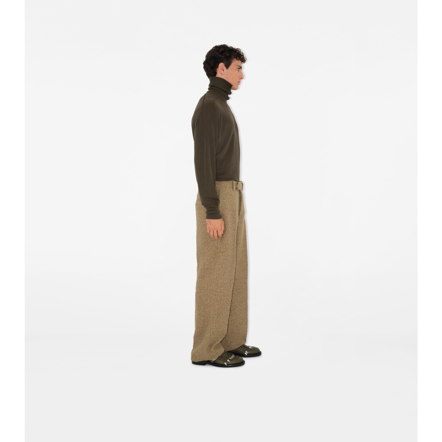 Pantaloni sartoriali in misto lino e lana