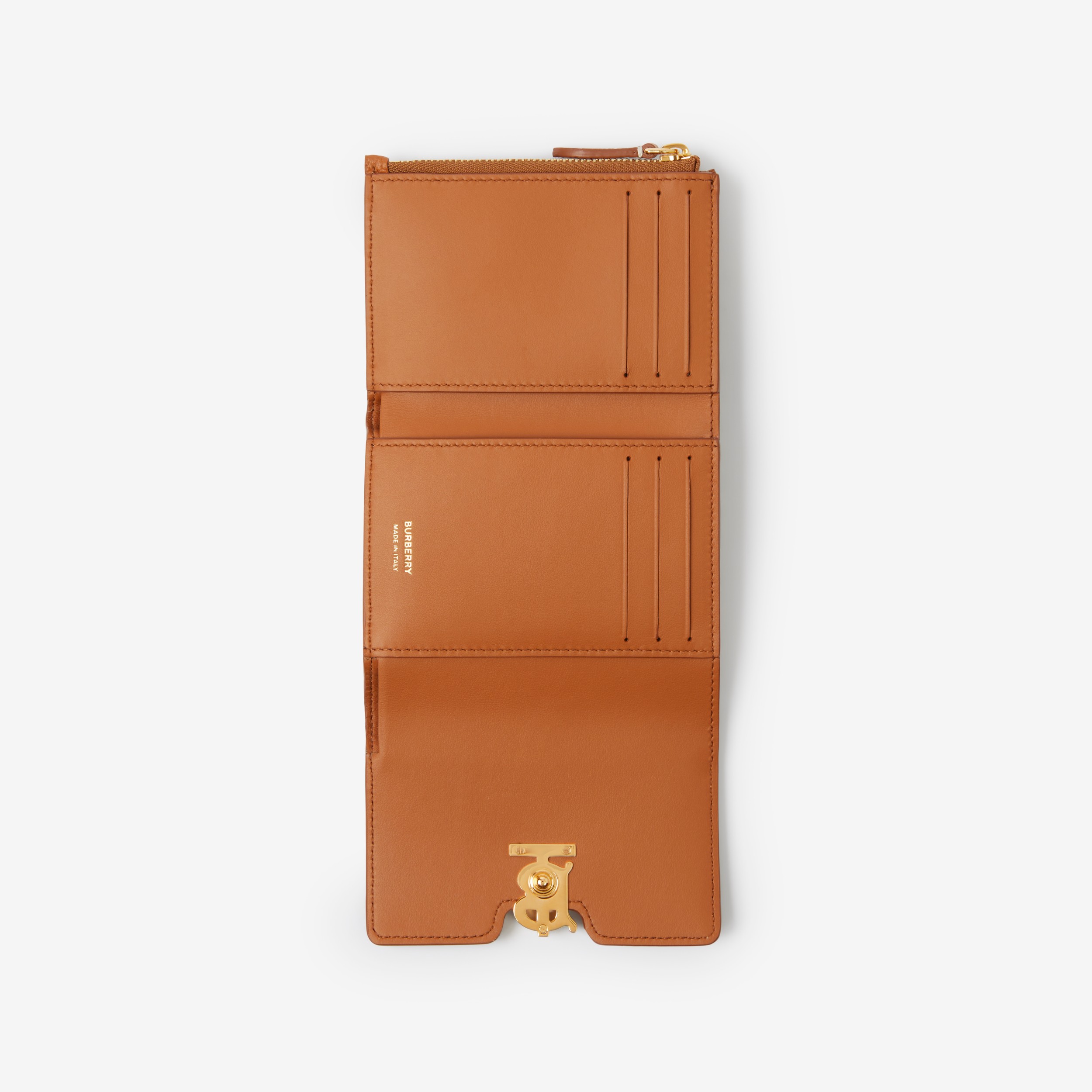 Grainy Leather TB Folding Wallet in Warm Russet Brown - Women | Burberry® Official - 4
