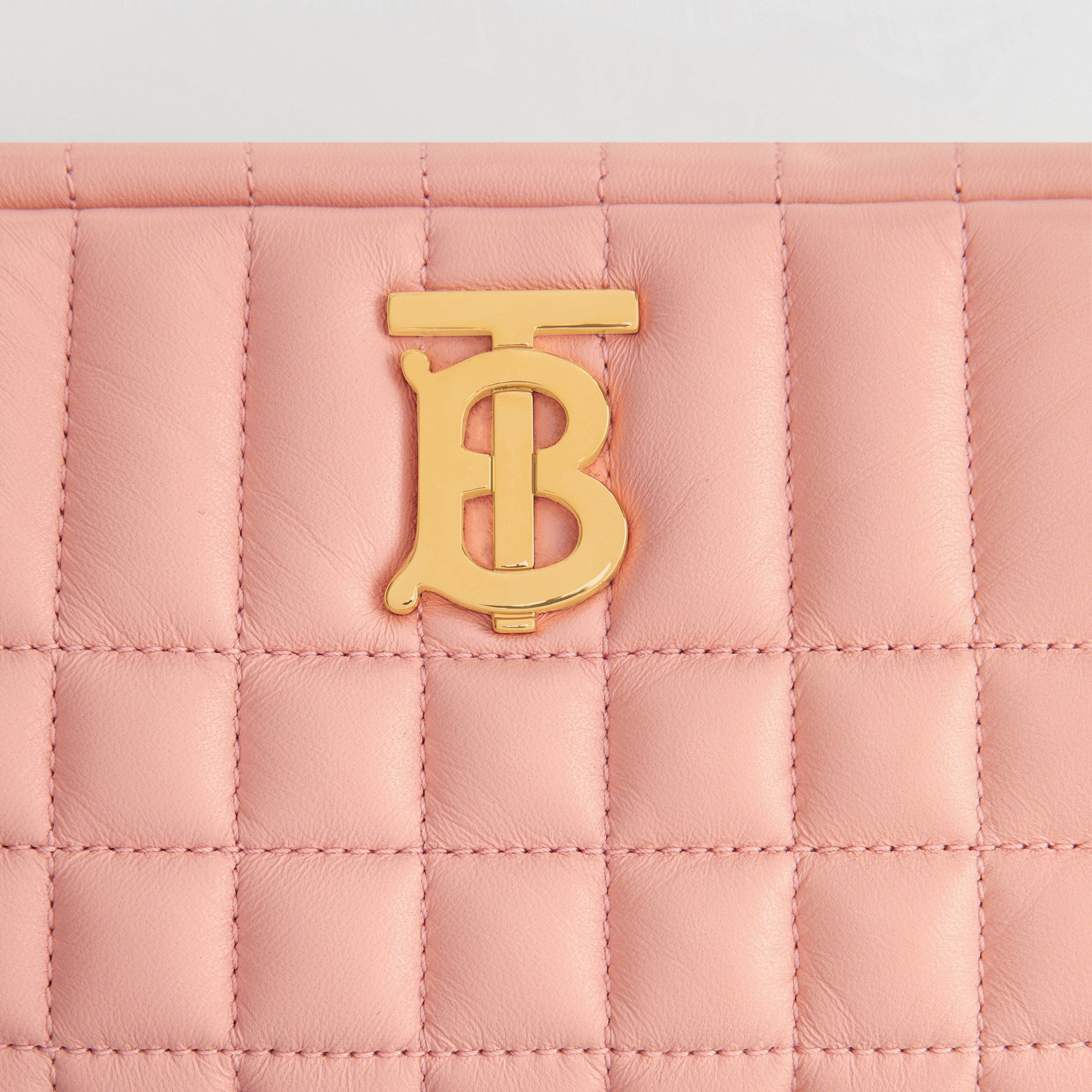 Mini Quilted Lambskin Lola Camera Bag in Peach Pink - Women | Burberry® Official - 2