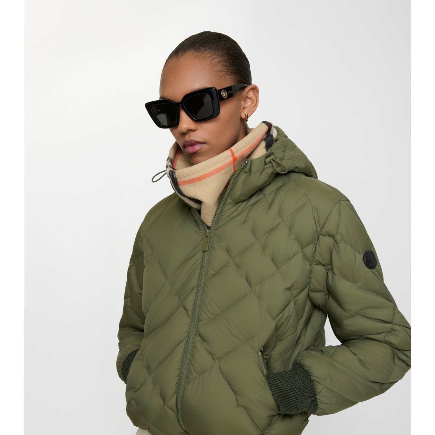 Check Cashmere Snood in Sand beige | Burberry® Official