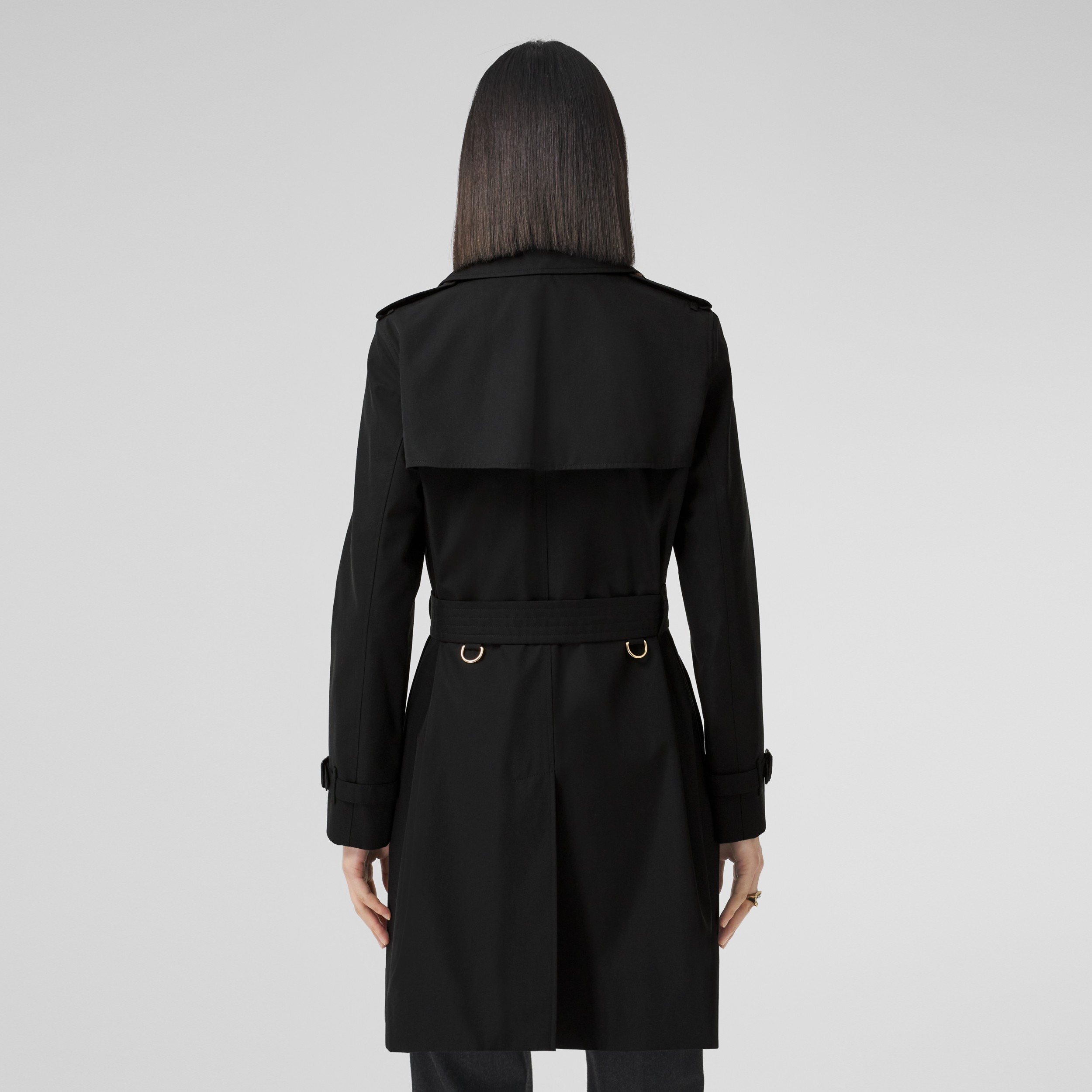 伊斯灵顿版型 - 短款 trench 风衣 (黑色) - 女士 | burberry 博柏利