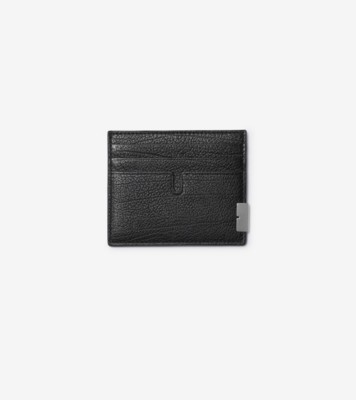 Tall B Cut Card Case in Black - Men, Leather | Burberry