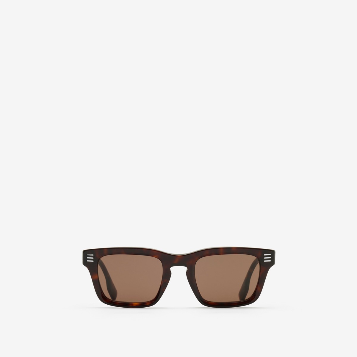 Burberry Stripe Square Sunglasses In Black