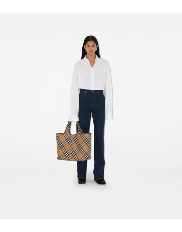 Burberry check tote online