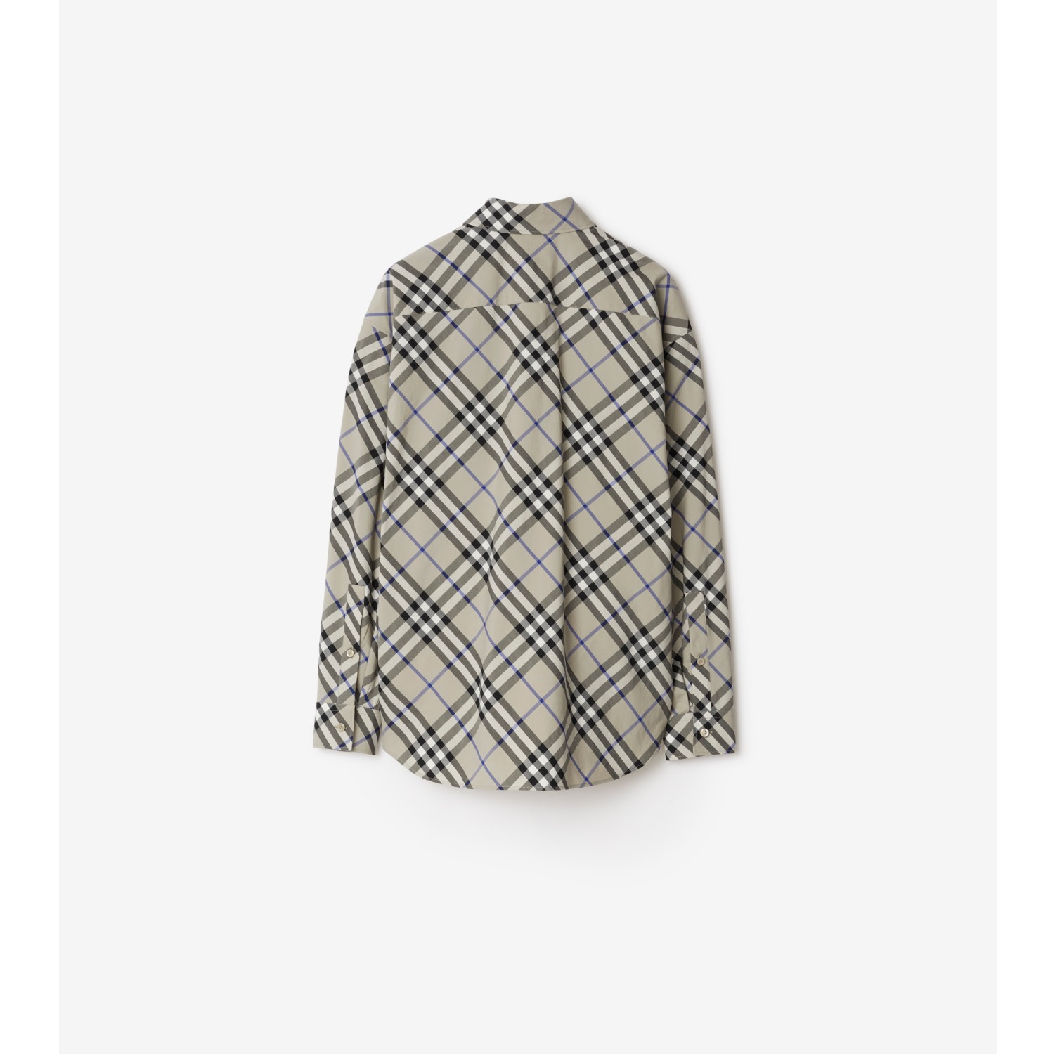 Chemise en coton Check Lichen Femme Site officiel Burberry