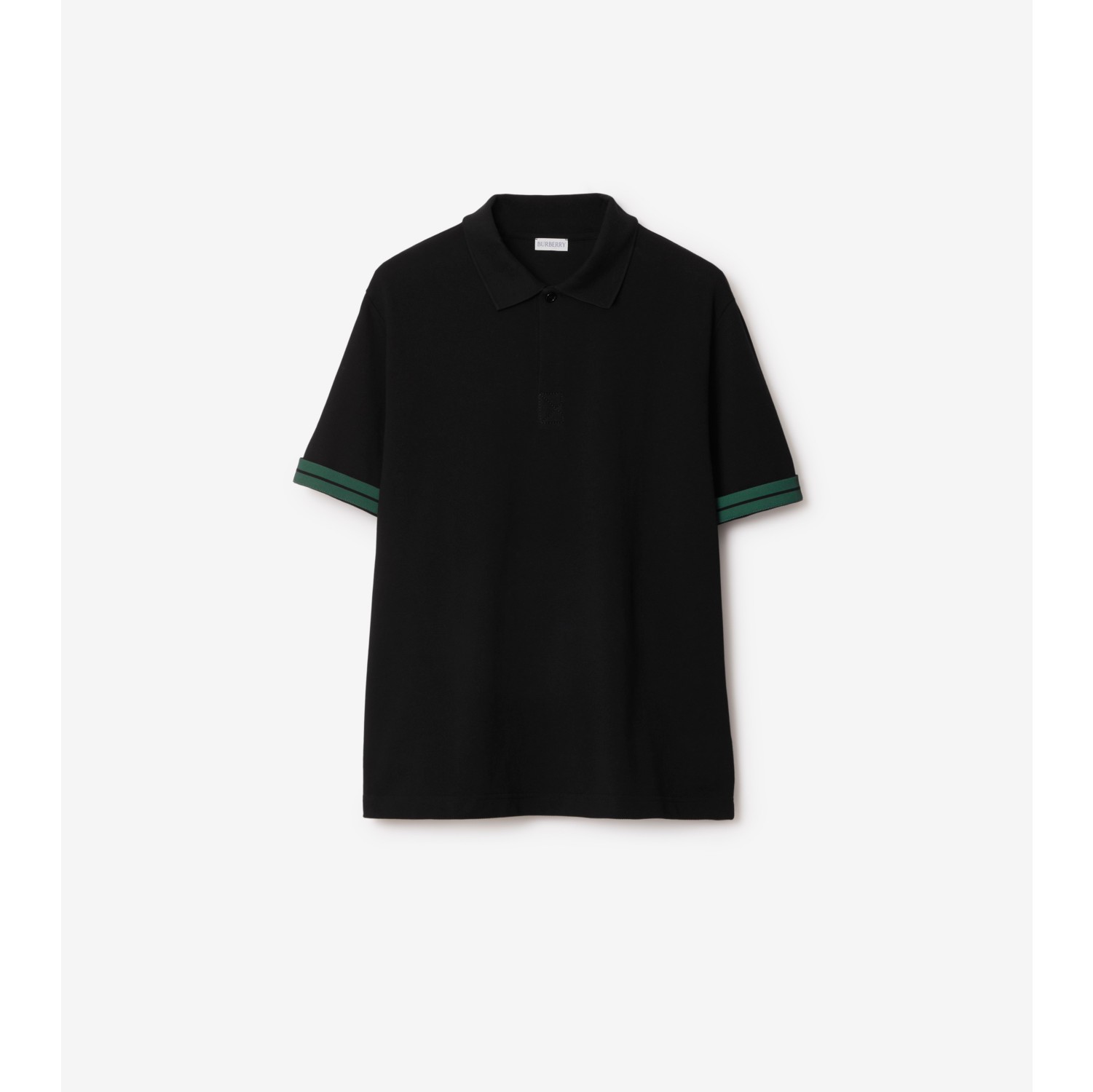 Cotton Polo Shirt in Black - Men | Burberry® Official