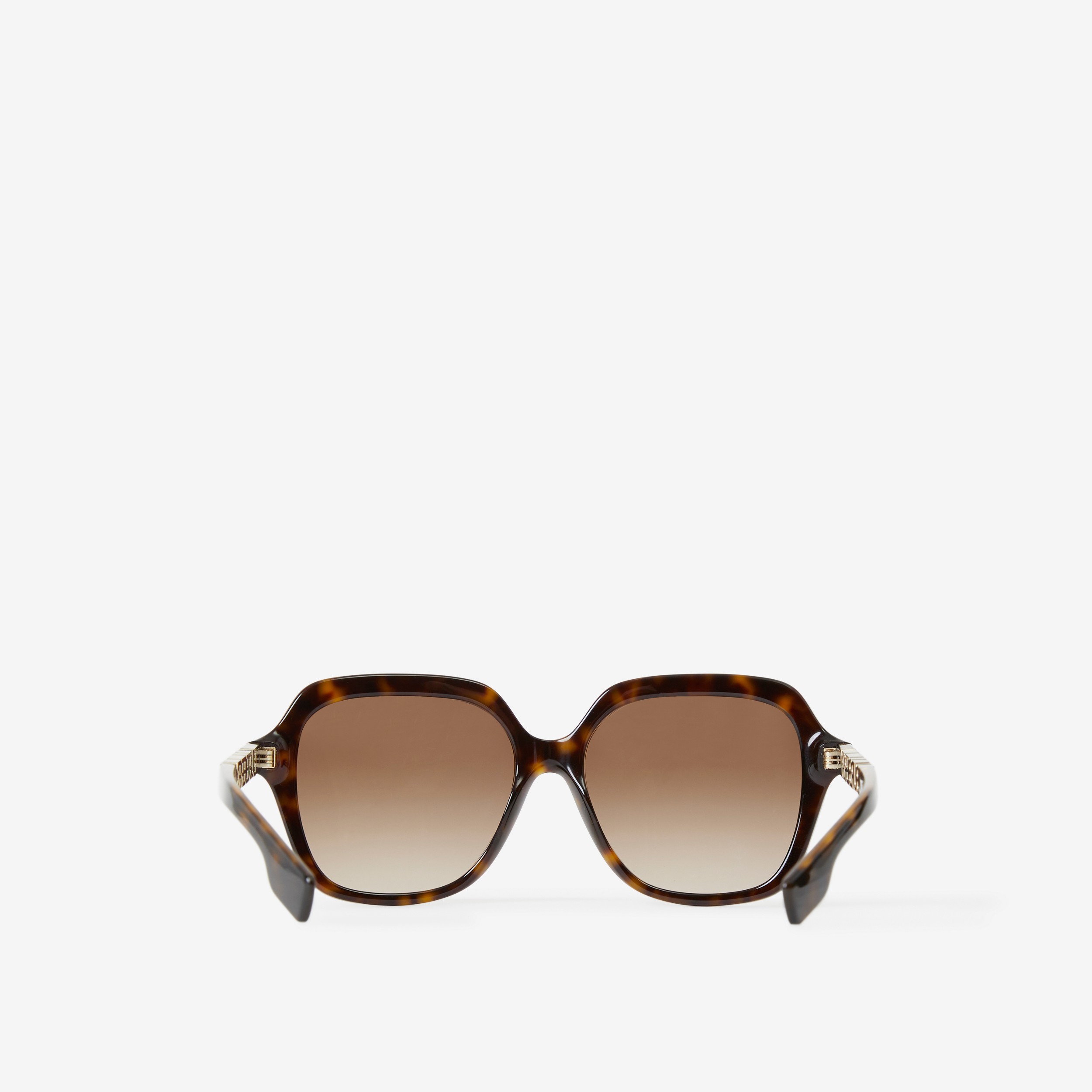 Óculos de sol com armação quadrada oversize (Casco  Tartaruga) - Mulheres | Burberry® oficial - 3