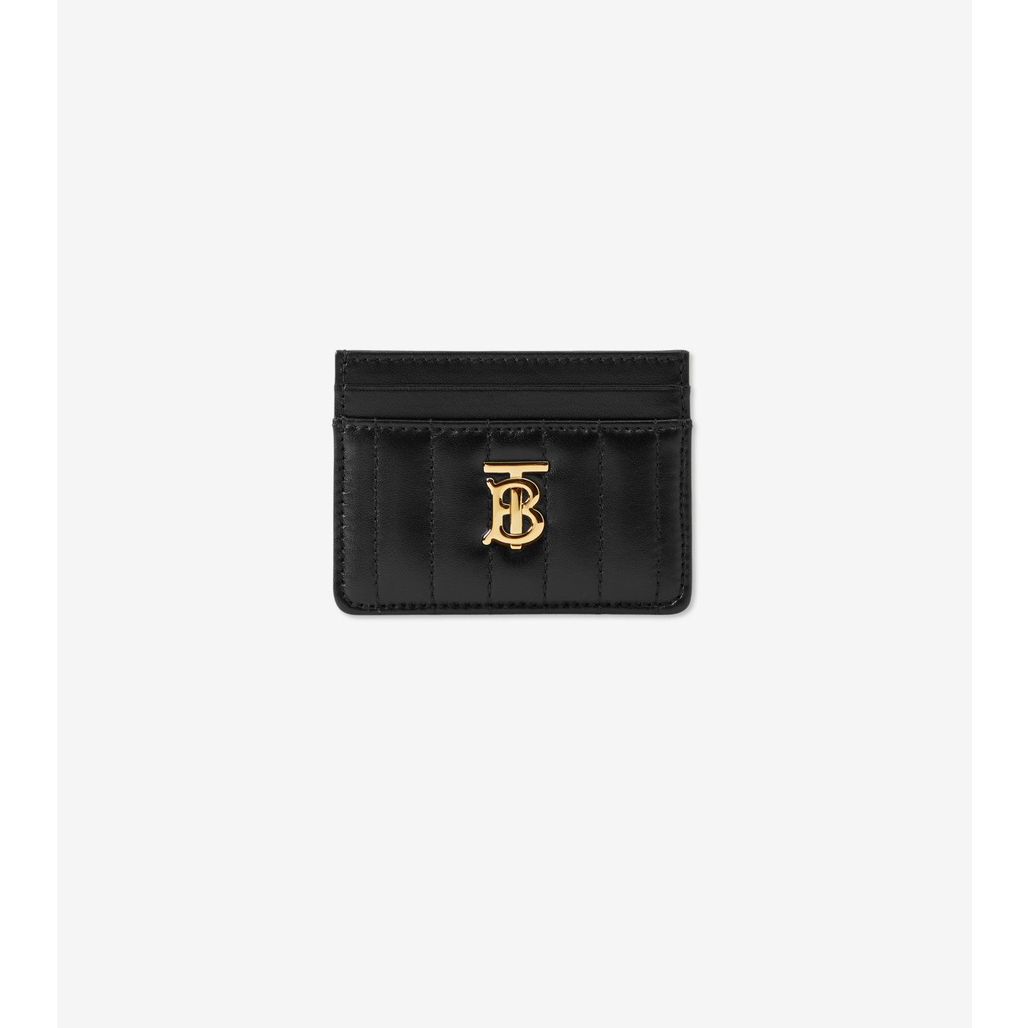 Quilted Leather Lola Card Case in Black/light gold - Women | Burberry® Official