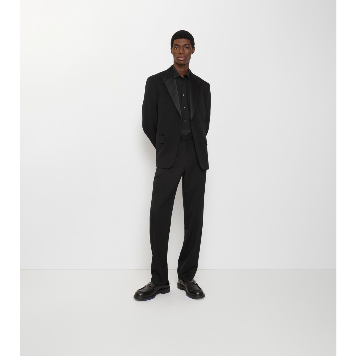  Stripe Grain de Poudre Tuxedo Trousers