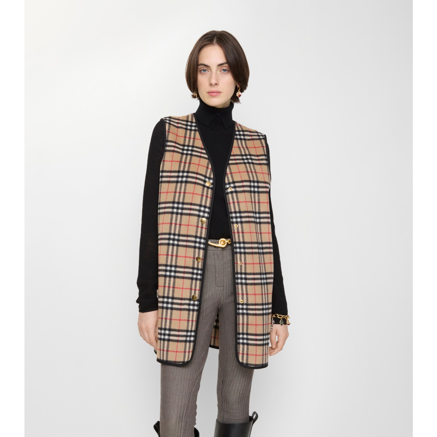 Imbottitura in lana e cashmere Check