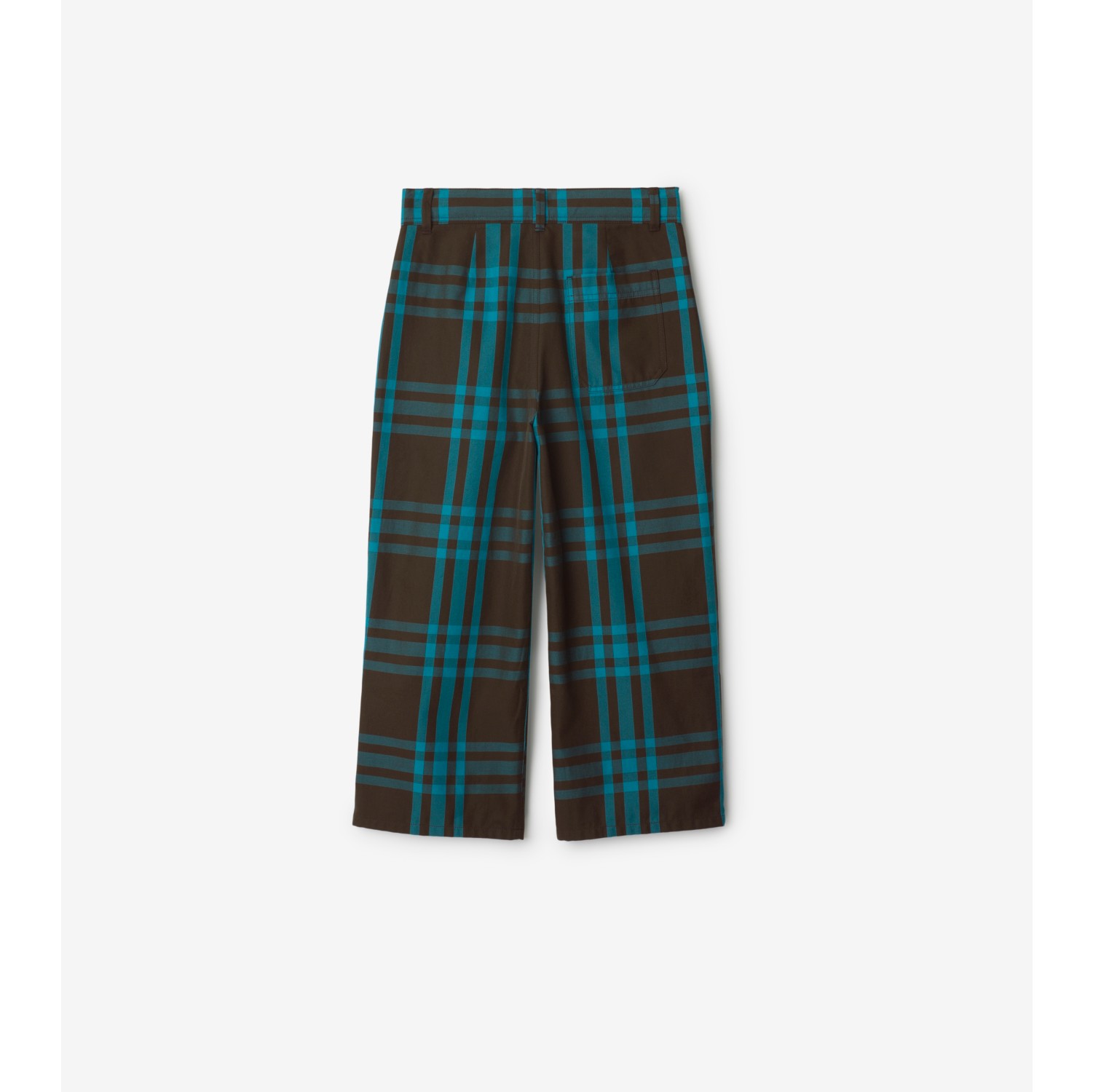 Check Cotton Trousers