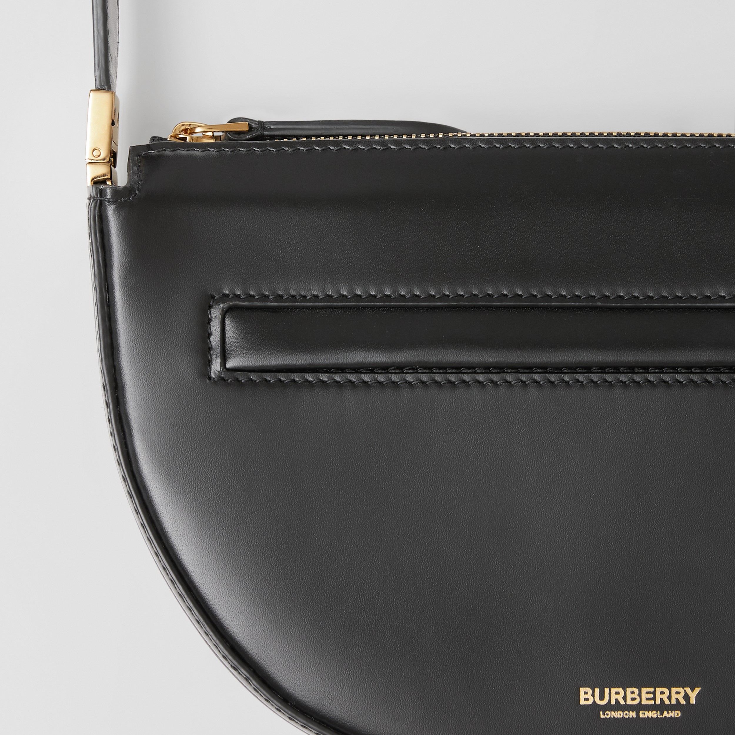 Mini Leather Zip Olympia Bag in Black - Women | Burberry® Official - 2