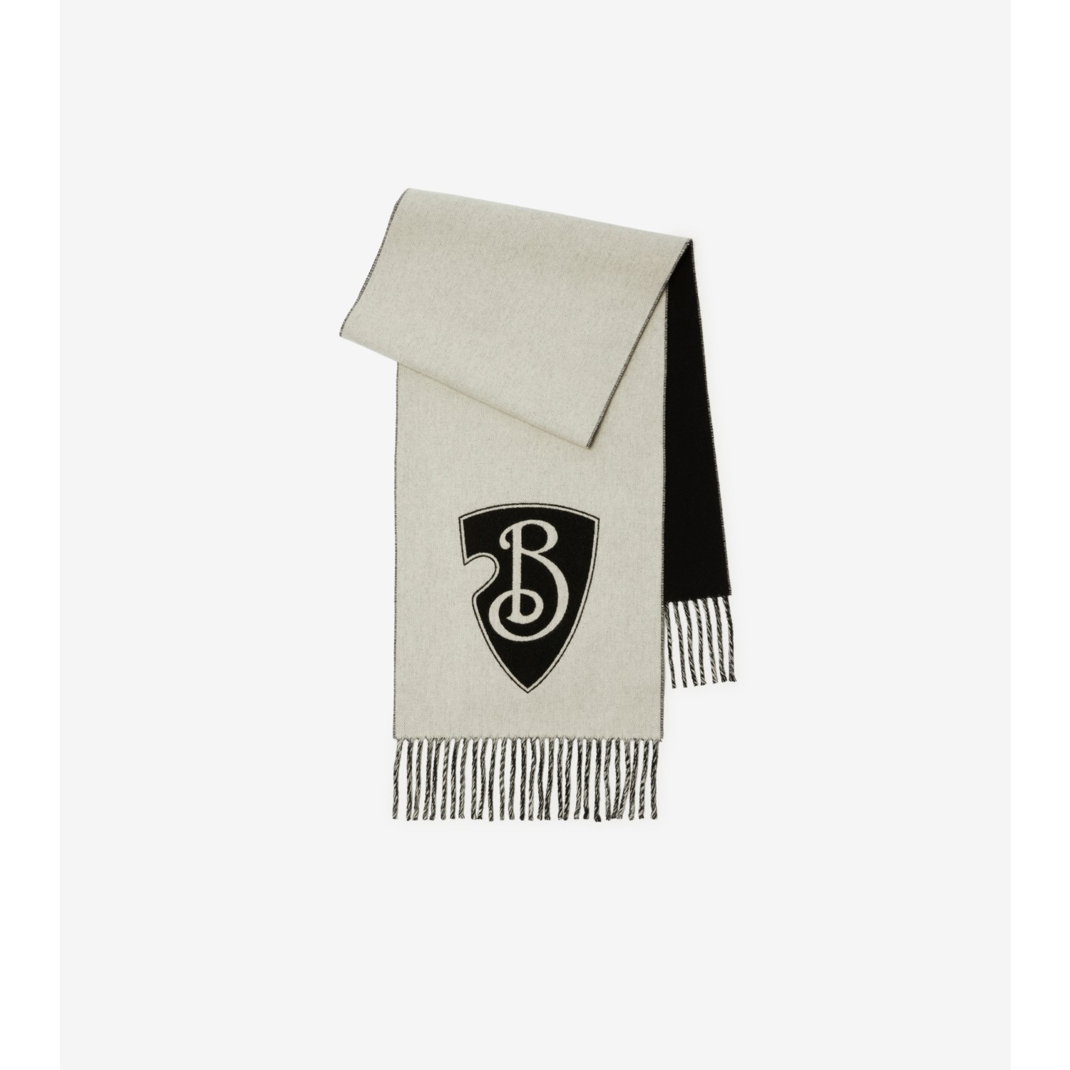 B Shield Wool Cashmere Blend Scarf