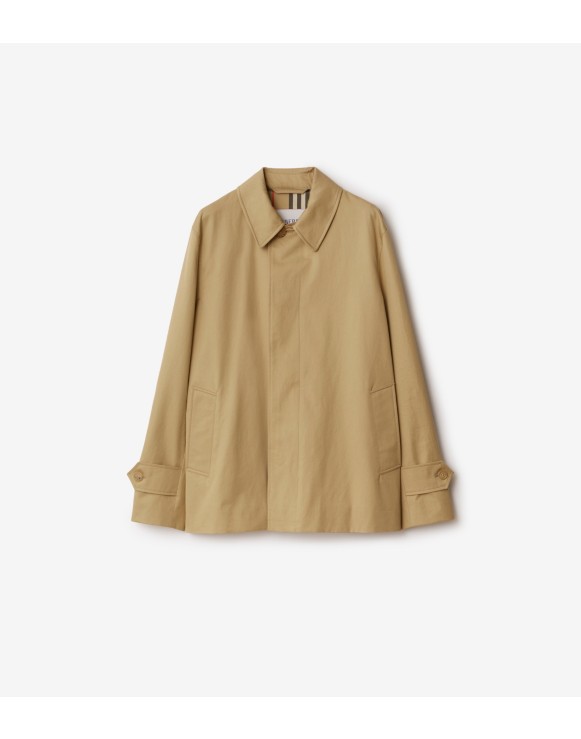 Car coat in gabardine corto