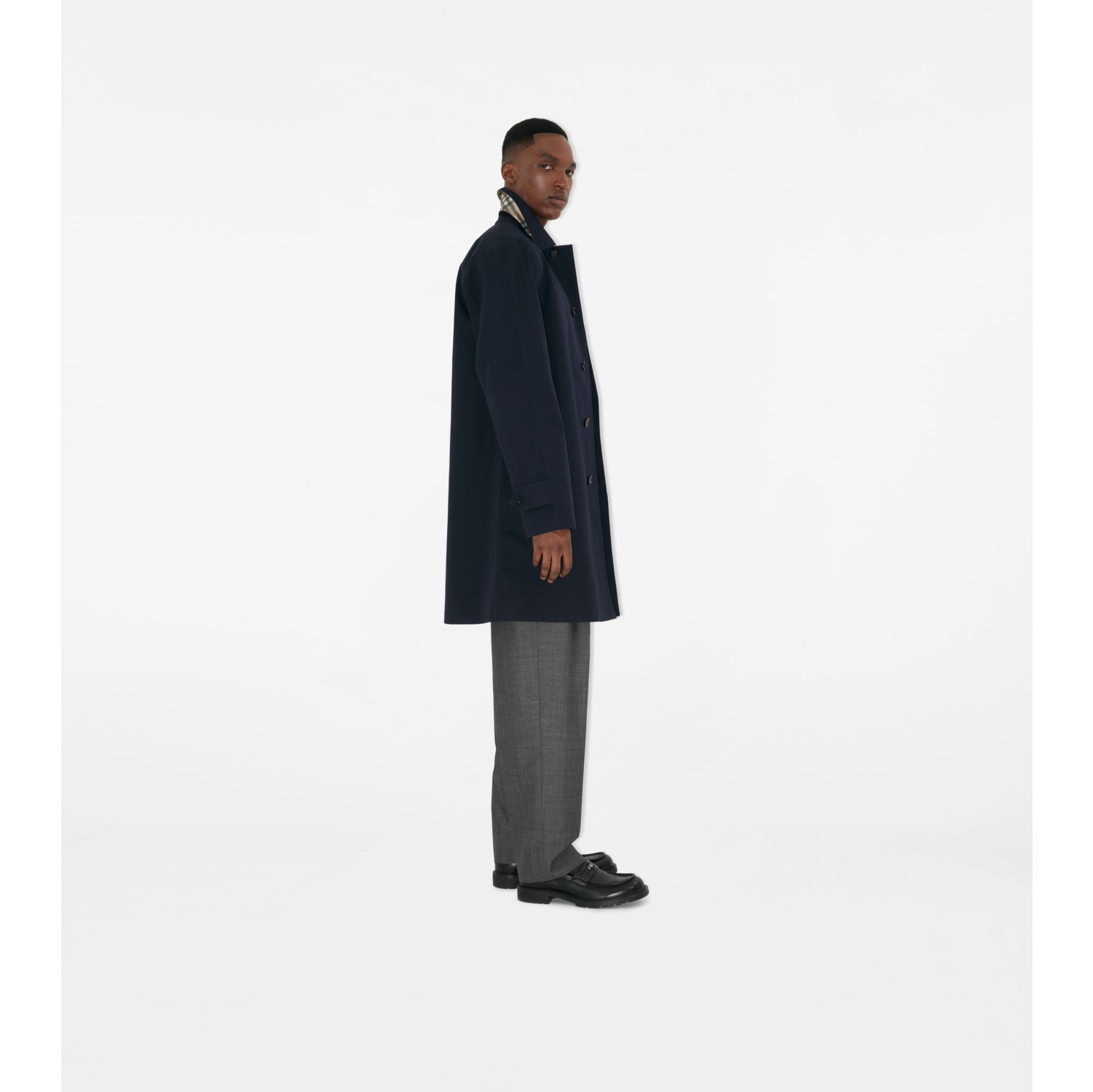 Mid-length Bonded Gabardine Car Coat