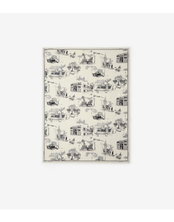 London Landmarks Wool Silk Scarf