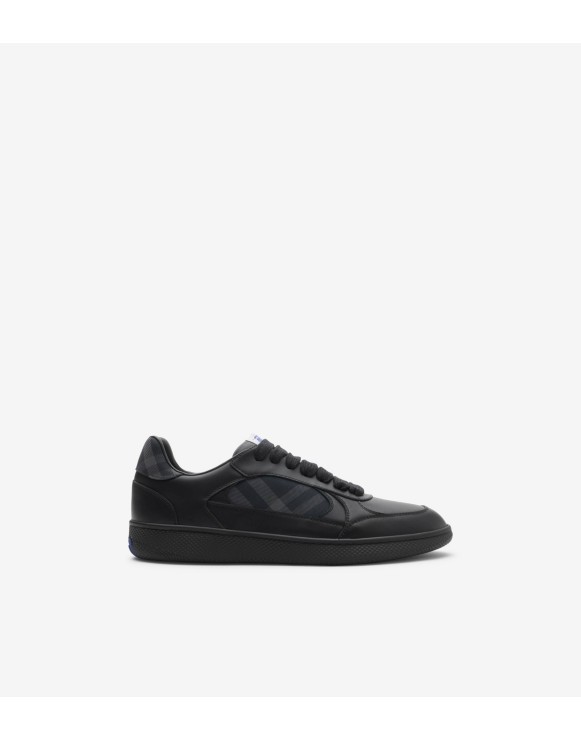 Leather and Check Terrace Sneakers​