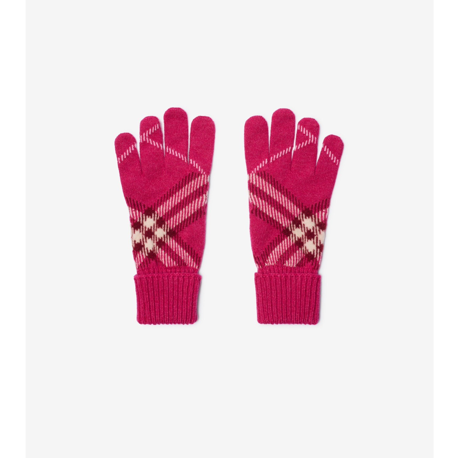 Handschuhe aus einer Kaschmirmischung in Check