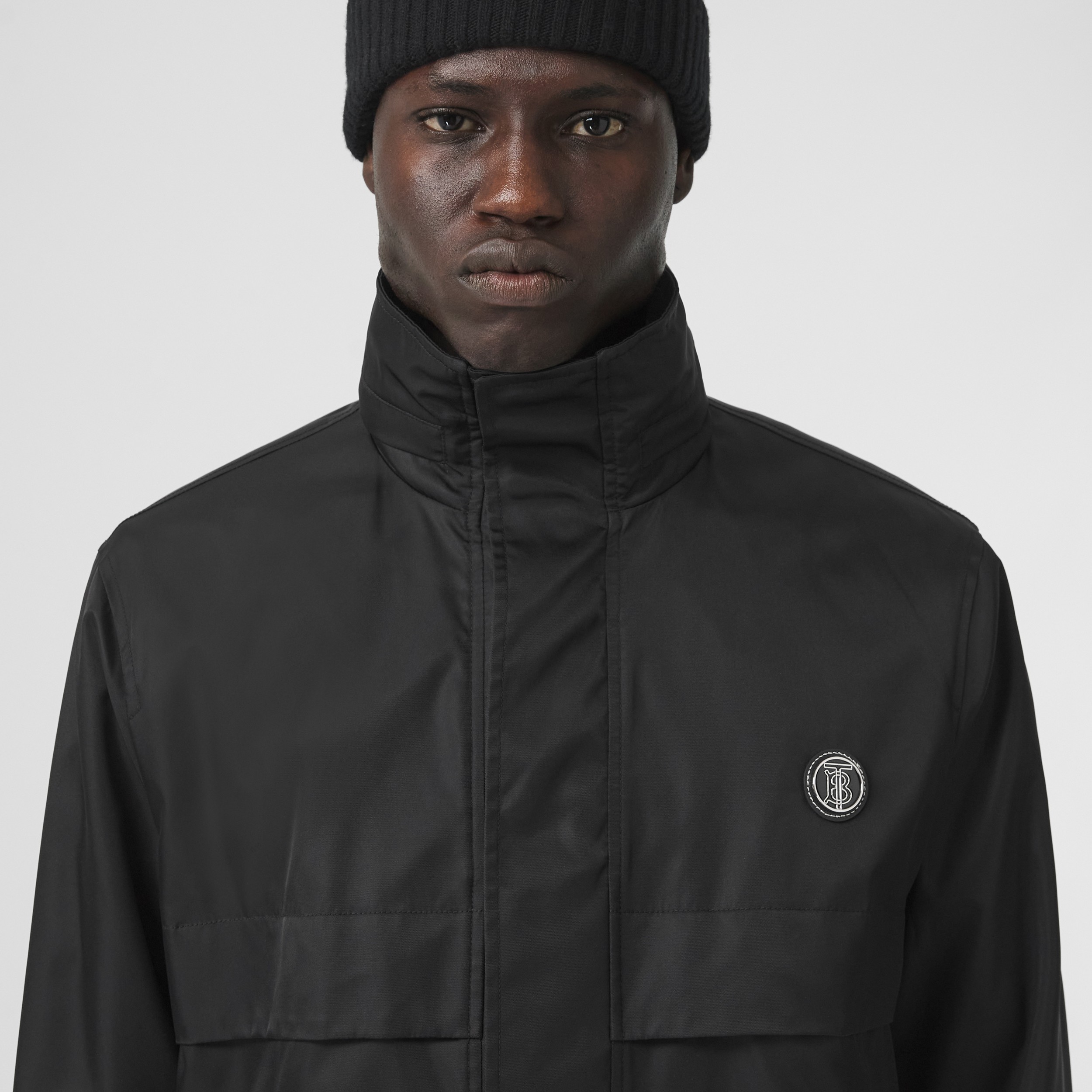 Packaway Hood Monogram Motif Nylon Jacket in Black - Men | Burberry® Official - 2