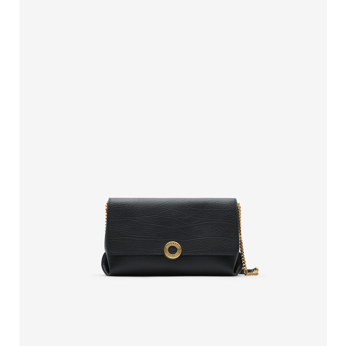  Graphic Leather Chain Strap Clutch