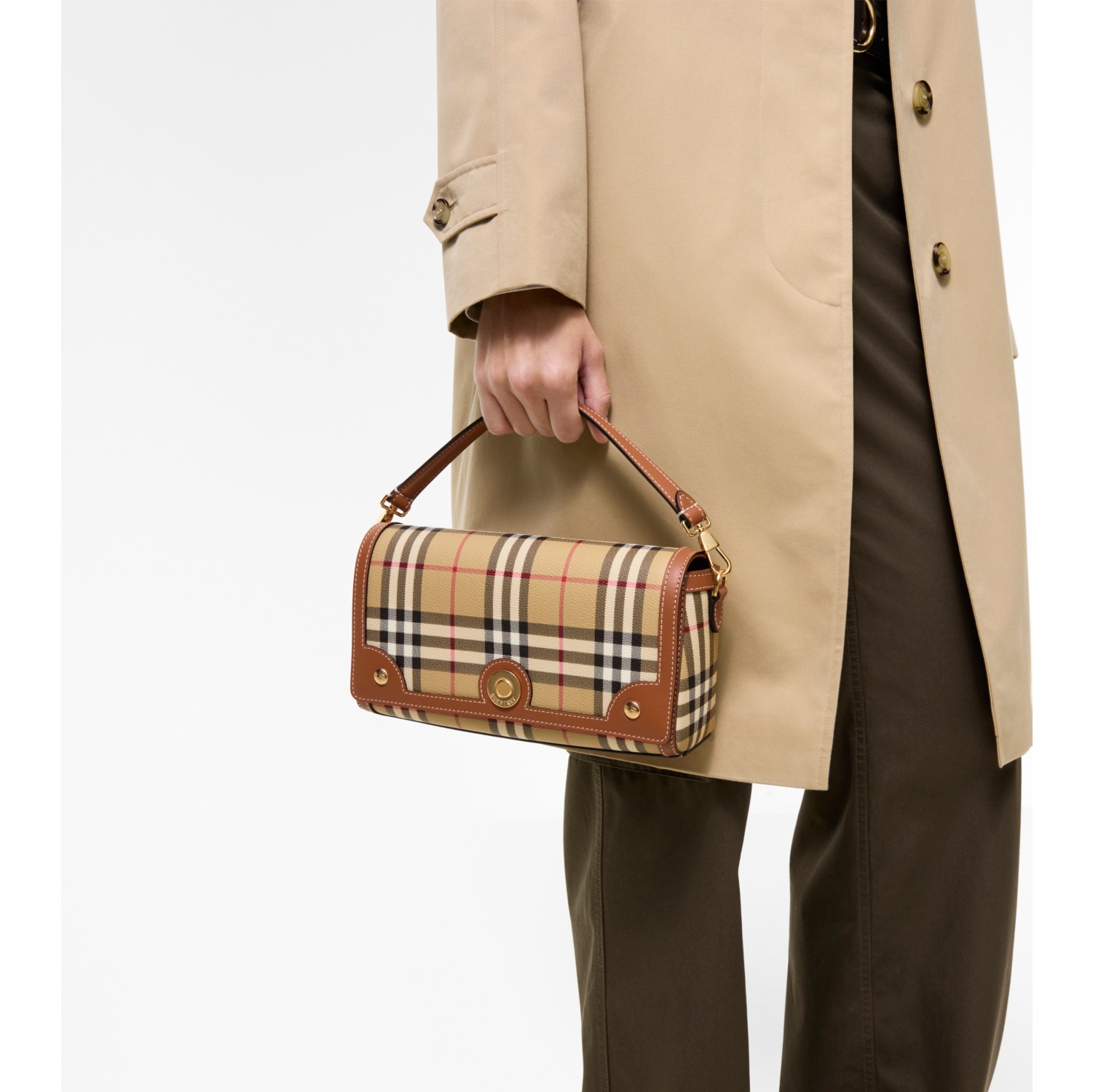 Top Handle Note Bag in Archive beige/briar brown - Women