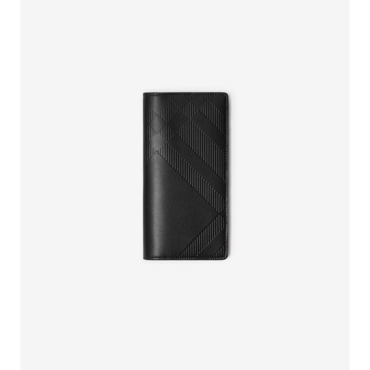 Burberry Leather Continental Wallet In Black