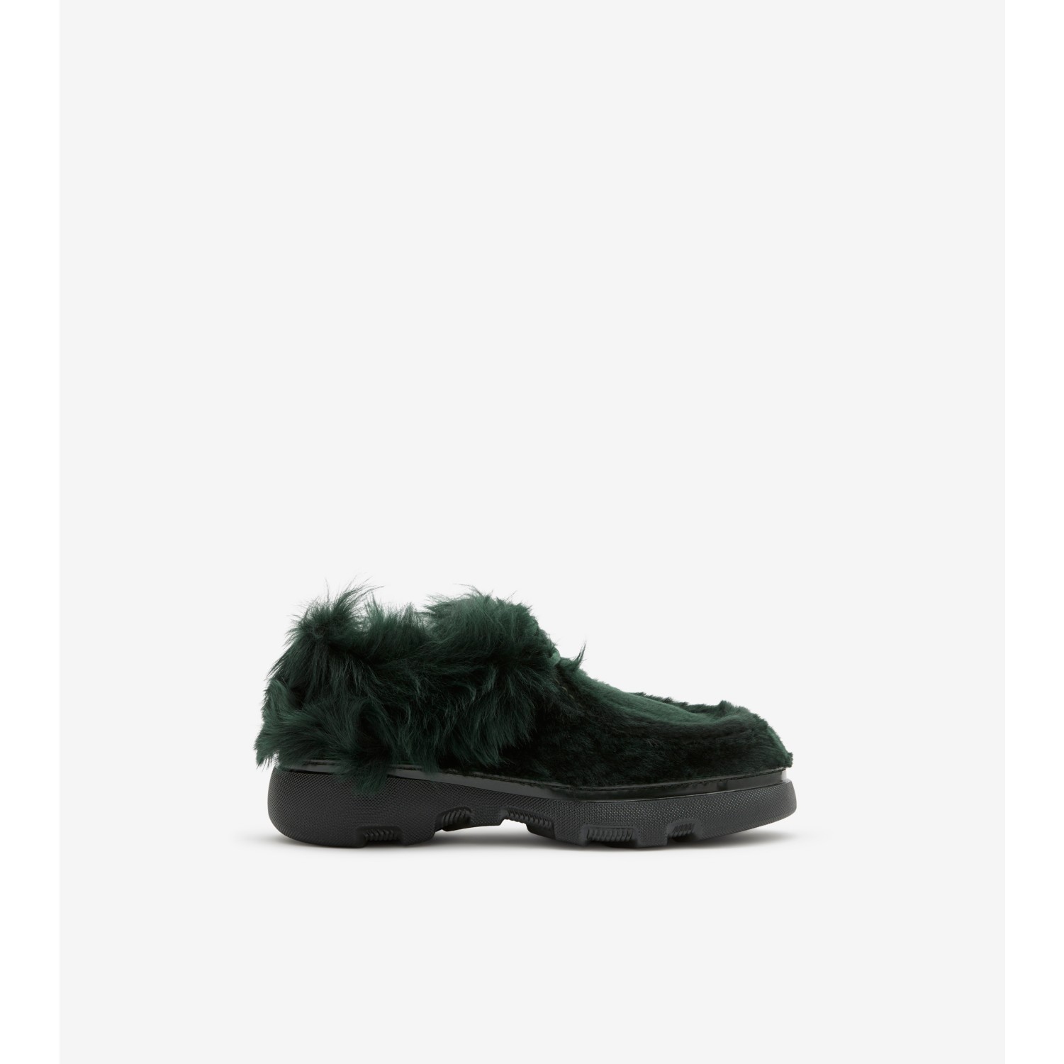 Shearling Creeper Shoes in Vine Men Burberry Official