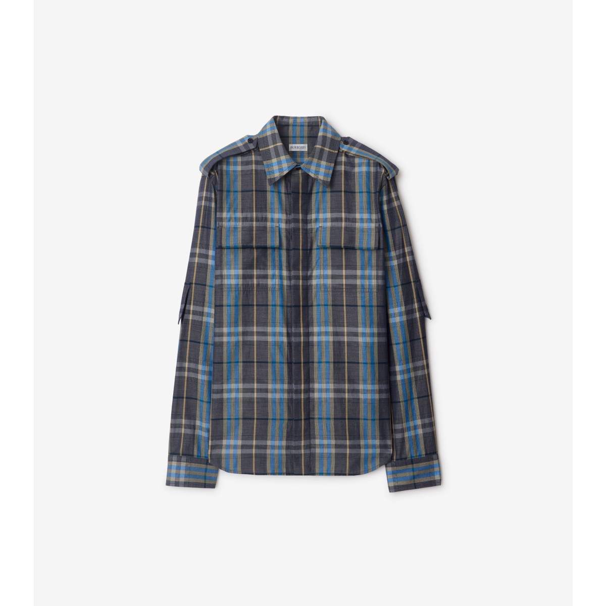 Burberry Regular Fit Check Cotton Shirt In Multi